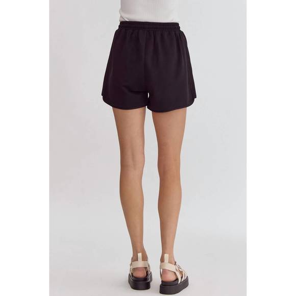 NEW ENTRO putting sugar on me ribbed shorts in black - Picture 3 of 7